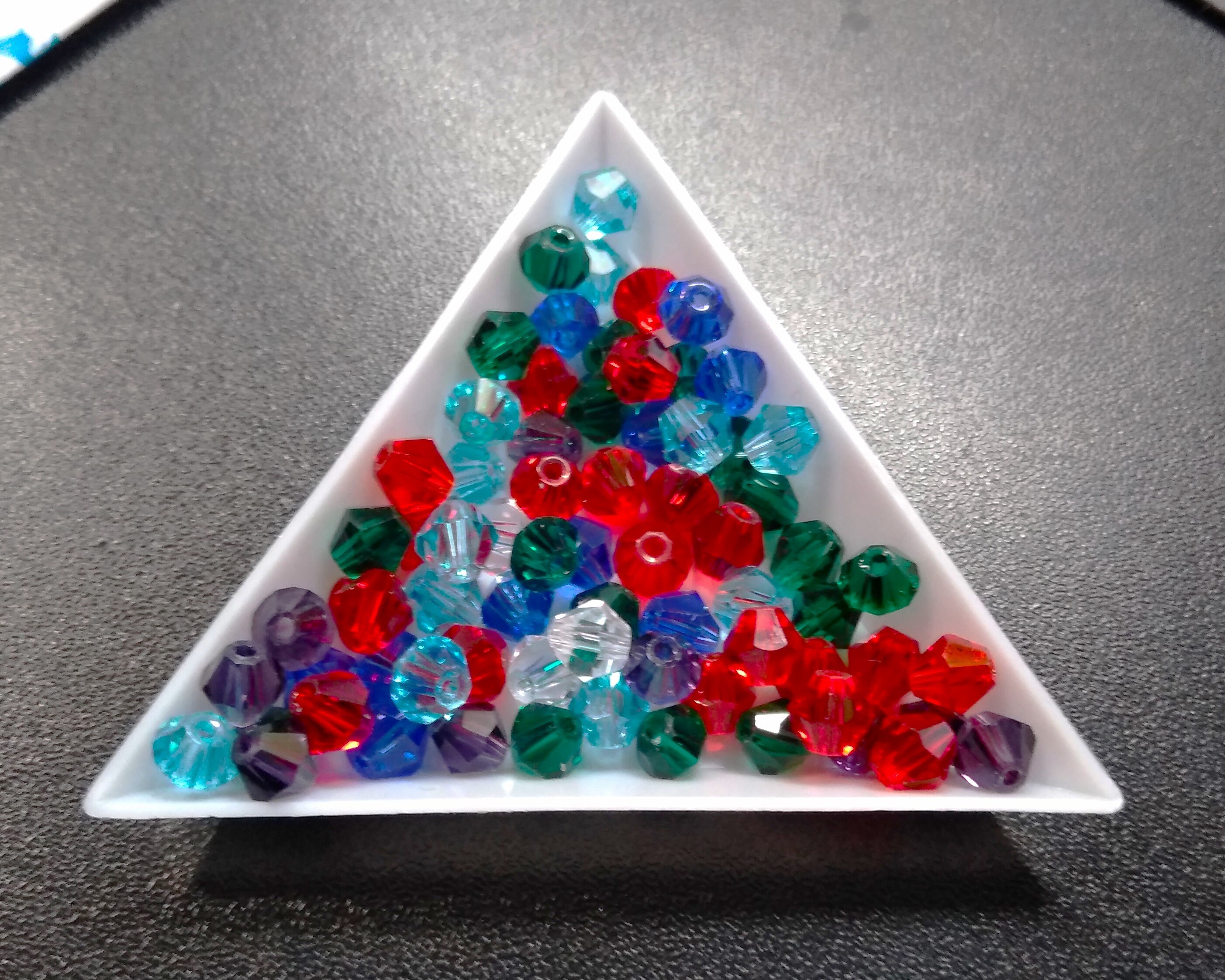 6mm Crystal Faceted BiCones 50pcs Color Choices