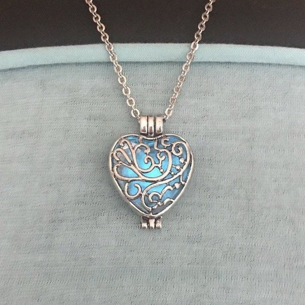 Glow in the Dark Heart Locket