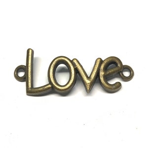 Love Connector Antique Bronze 40mm x 12mm
