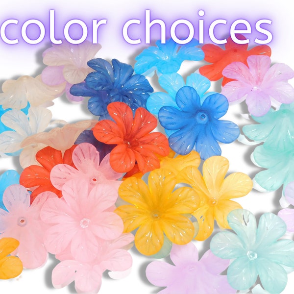 Large Daisy Flower Beads 30mm- Choose Colors