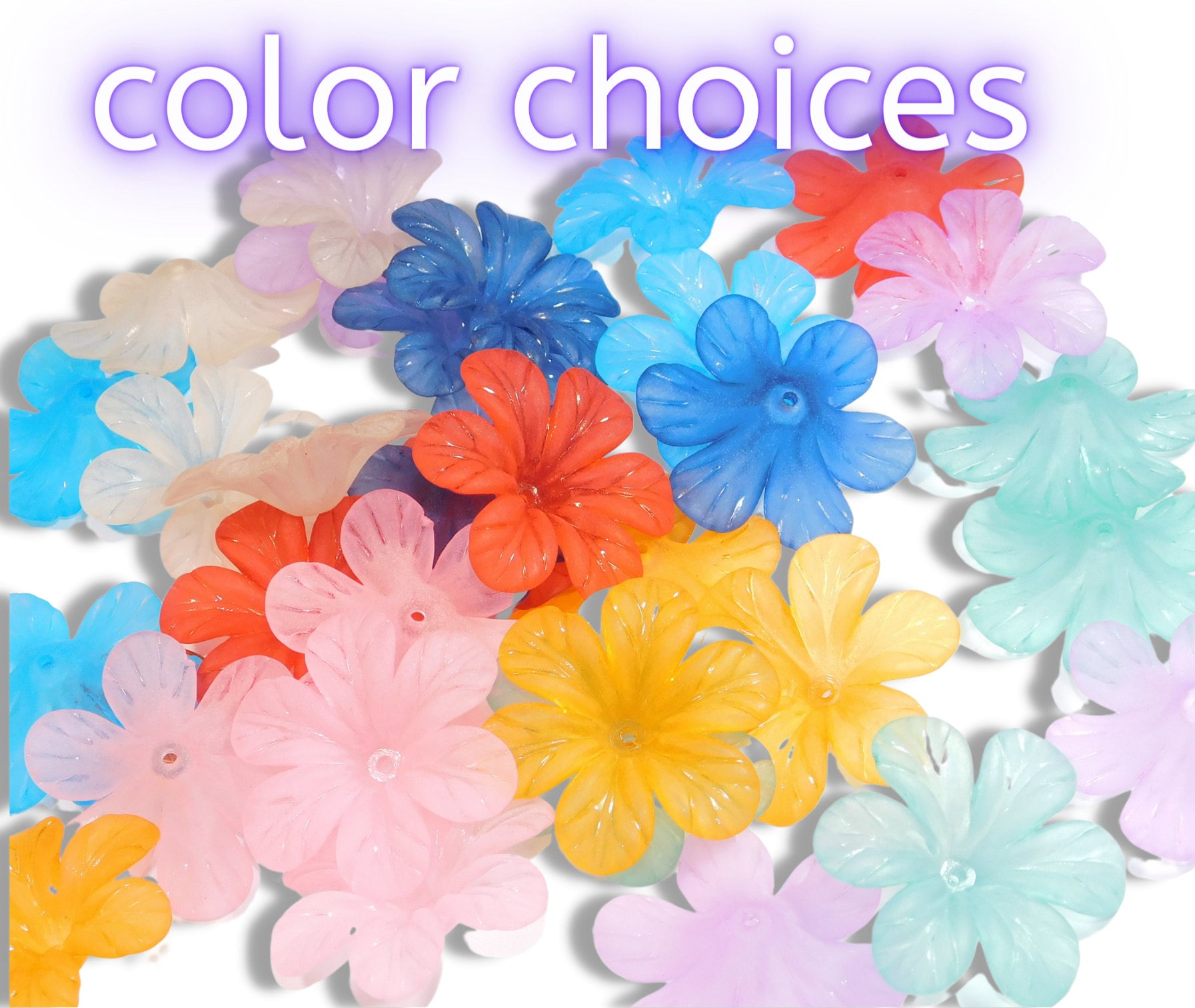 Large Daisy Flower Beads 30mm- Choose Colors