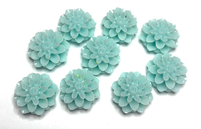 10 Chrysanthemum Cabochon Flower 15mm-Pick Your Color
