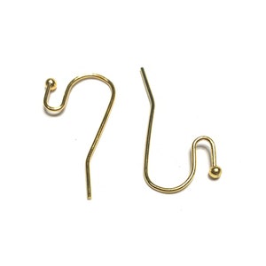 Golden French Earwires 21mm- Choose Quantity