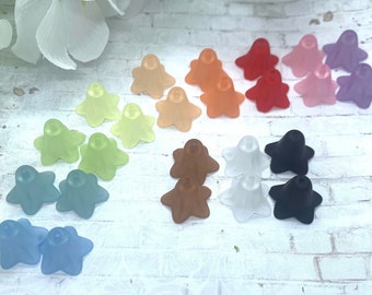 Pick Color Lucite Lily Flower Beads