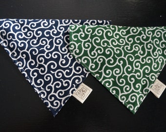 2 uds Shiba Inu Chien Bandanas con motivo Japonais Karakusa 唐草 doble cara