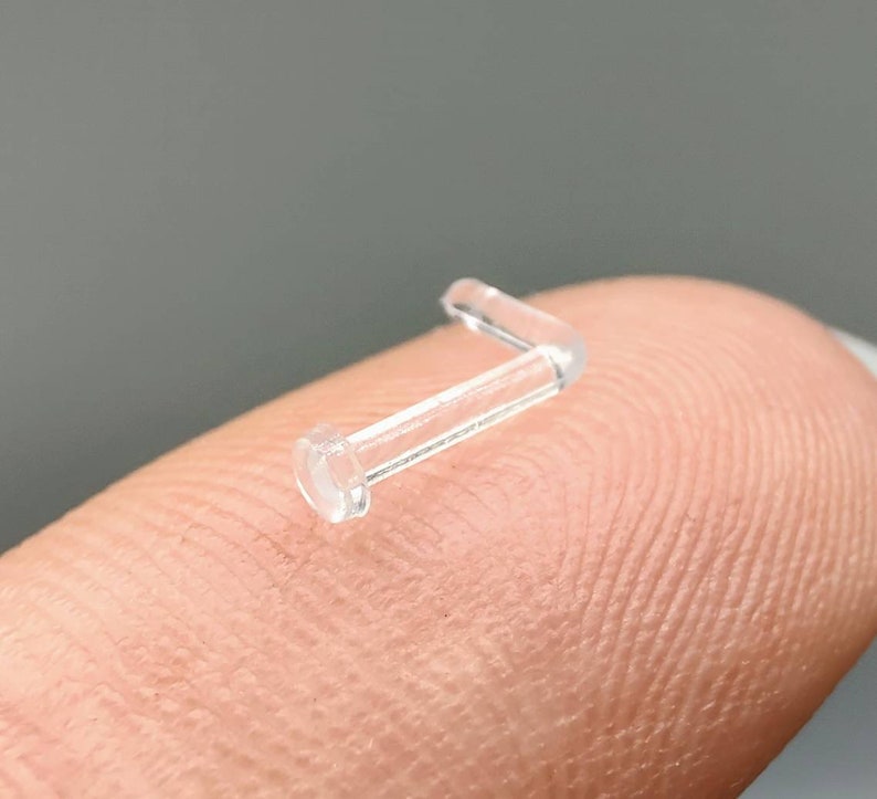 Hypoallergenic Flexible Clear Nostril Nose Retainer 20g or Etsy