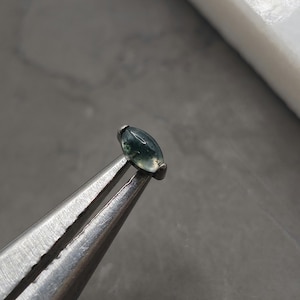 Moss Agate Cartilage Earring Stud, Internally Threaded Titanium Flat Back Labret Natural Stone