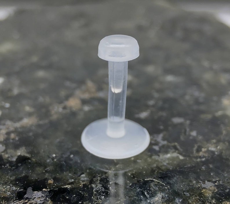 Hypoallergenic Flat Top Labret Retainer Lip Ring Stud Bioflex Etsy