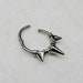 16g, 14g Titanium Triple Spike + Wrapped Hinged Piercing Clicker, ASTM F 136 Nickel Free Septum Ring, Daith Earring, Cartilage Earrings
