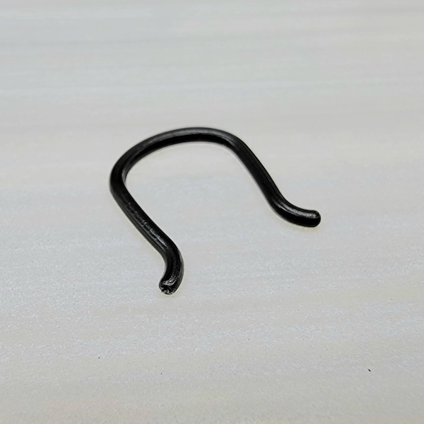 Black Soft Septum Retainer, Flexible Septum Staple Ring, X-Ray MRI Surgery Hypoallergenic + Nickel Free, No Metal