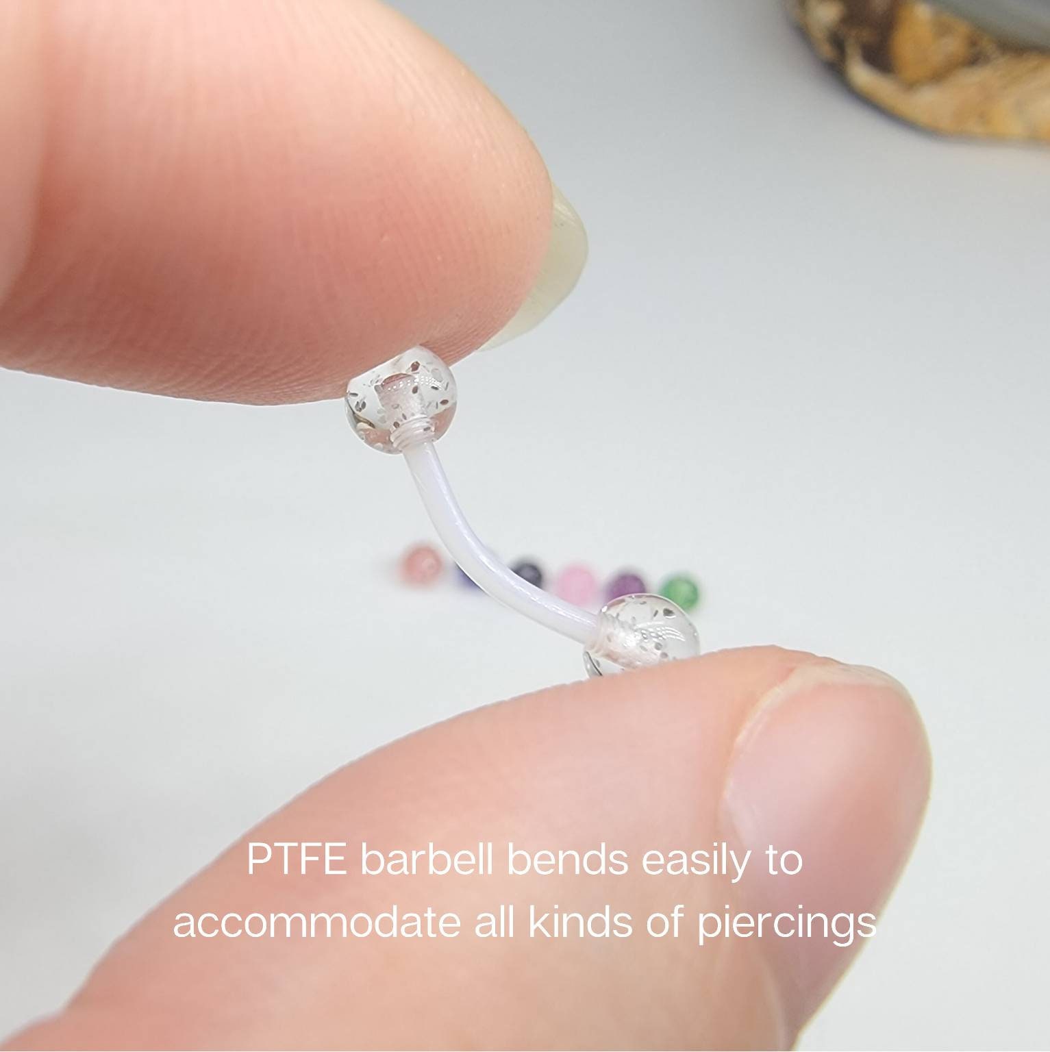 14g Glow Barbell Retainer Nipple & Tongue Piercings Barbell Etsy