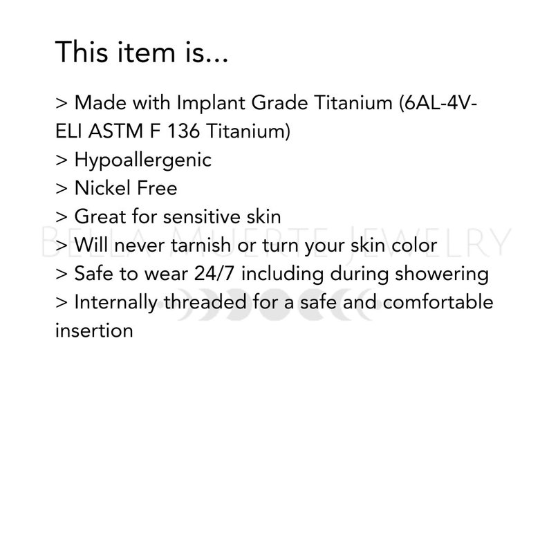 Trinity Titanium Internally Threaded Minimalist Vertical Labret, Rook ...