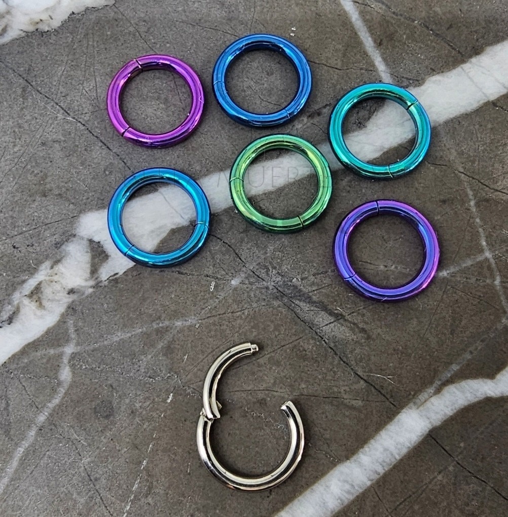 【YOURNUS】Burning Gradation Half Sleeve 18g Cartilage Piercing Hoop | Certified ASTM F136 Titanium