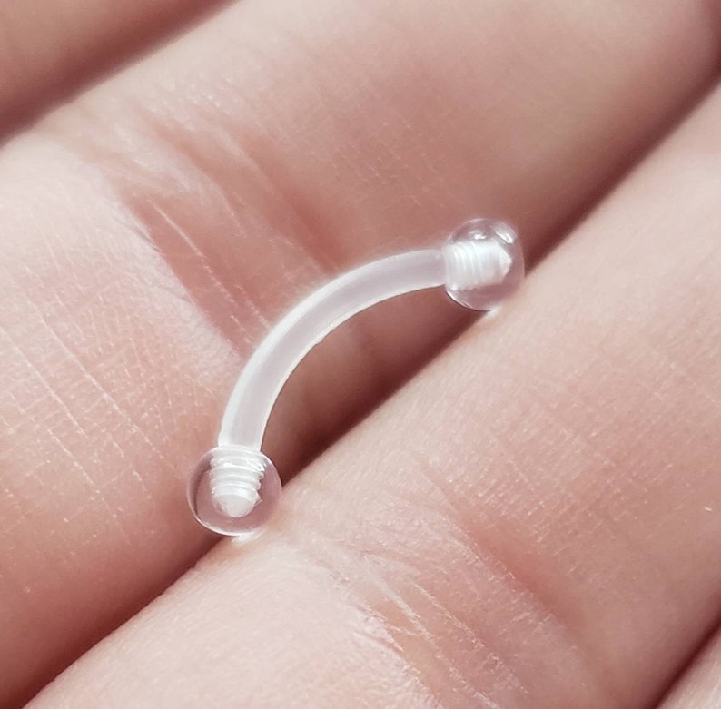 16G Bioflex Retainer Clear Flexible Piercing Retainer Daith Etsy
