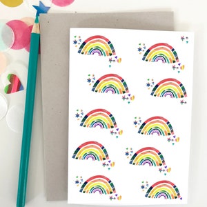 Rainbow greeting card.