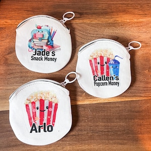 Snack Money Bag, Snack Money Keychain, Student Keychain, Ice Cream Money Bag, Popcorn Money Bag, Book Fair Money Pouch
