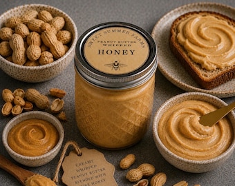 Peanut Butter Whipped Honey Infused Raw Unfiltered Honey Christmas Gift
