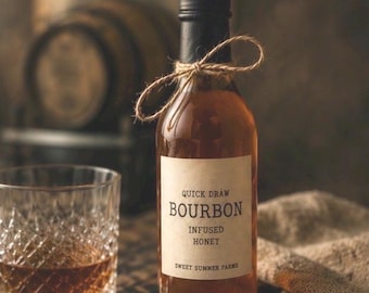 Met bourbon doordrenkte rauwe honing, cadeau voor whiskyliefhebbers