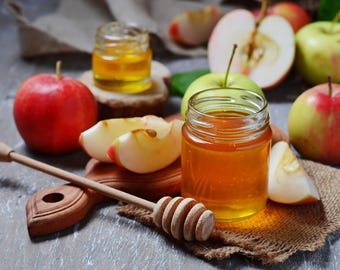 Apple Honey 100% all natural raw personalized label on gift, healthy honey, Rosh Hashanah Gift, Southwest gift, Kosher