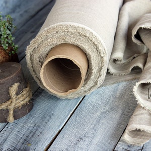 Undyed linen fabric by half yard or meter / natural washed flax / softened linen for dress / stonewashed eco friendly / soft dress linen