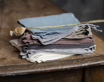 Linen napkin. Washed soft linen table napkin. Natural stonewashed linen napkin set of 4 6 8 10 12. Gray table decor