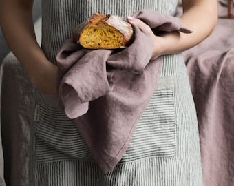 Toalla de té de lino. Toalla de mano de lino Woodrose. Toalla de cocina suave lavada a la piedra. Toalla de cocina. Paños de cocina de lino natural.