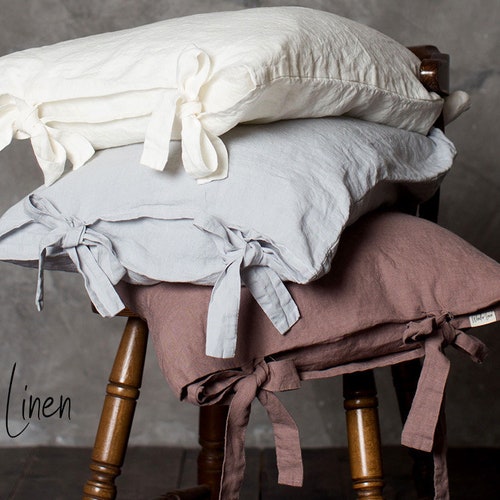 Linen Pillowcase With Buttons. Washed Soft Linen King Bedding. - Etsy