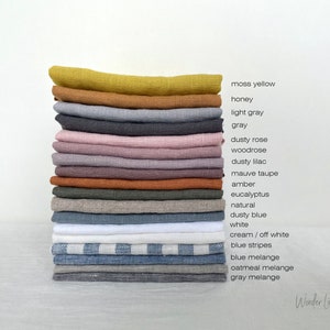 Leinenvorhänge Farbblock 1 PANEL. Weiß grau gewaschene Drapen | Etsy