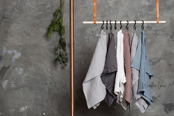 Linen tea towel. White linen hand towel with ruffles. Gray stonewashed soft dish towel. Kitchen ruffle towel. Natural linen dishclothes