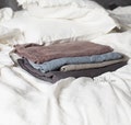 Linen flat sheet. Washed soft linen king bedding in gray. Stonewashed queen, twin sheet. Standard and custom size flat sheet