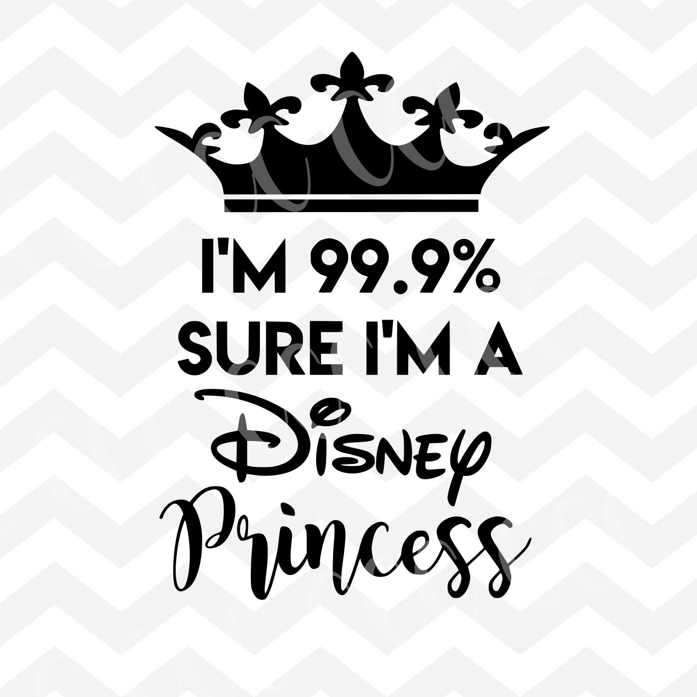 Download I'm 99.9% Sure I'm A Disney Princess SVG Cutting File | Etsy
