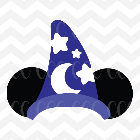 Download Mickey Mouse Sorcerer Hat SVG Cutting File | Etsy
