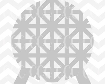 Spaceship Earth Epcot Ball SVG Cutting File