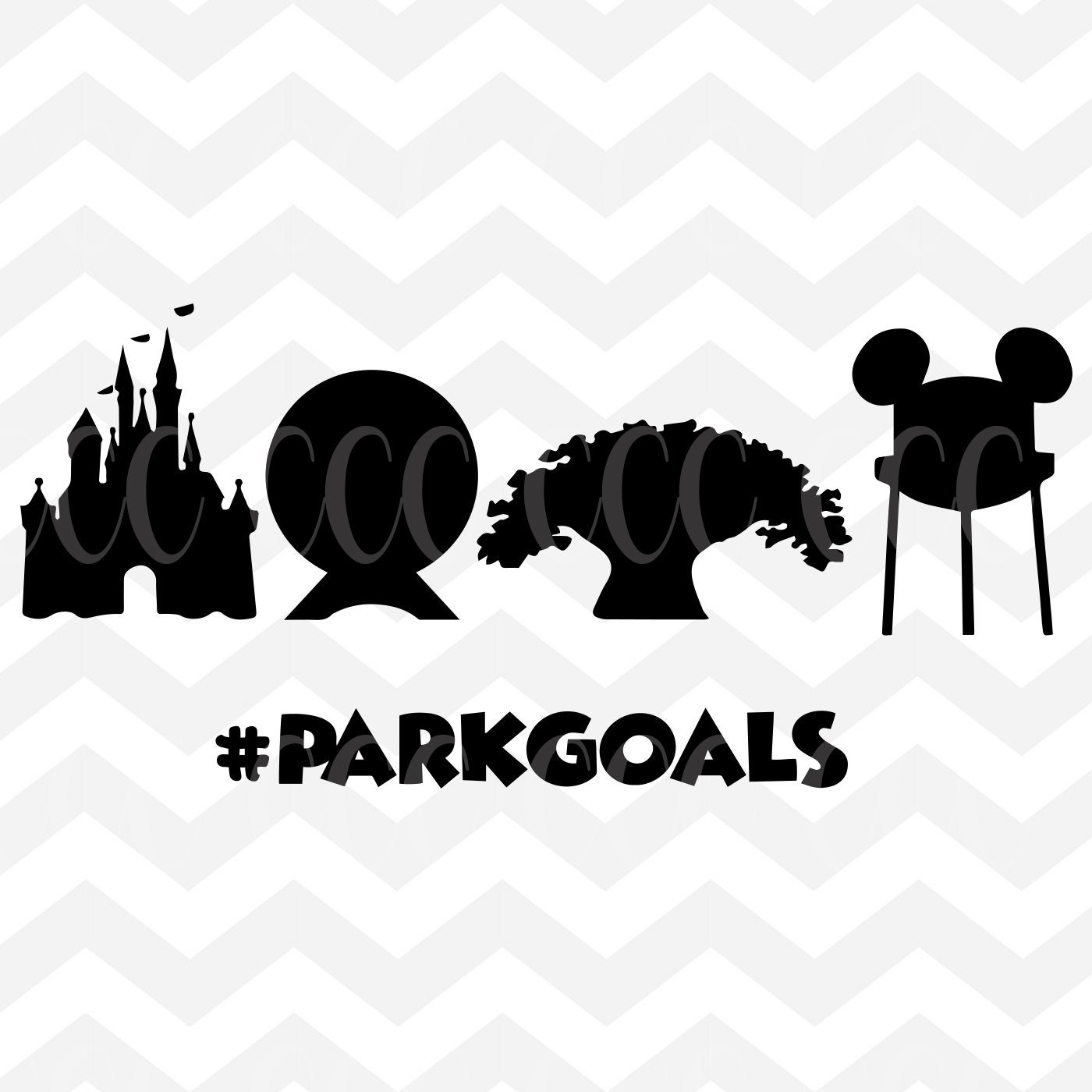 Download Walt Disney World Theme Parks #ParkGoals SVG Cutting File ...