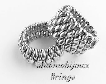 Handmade rings Silver-colored