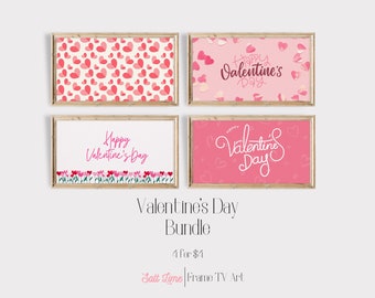 Samsung Frame TV Art | Happy Valentines Day Bundle | Get Bundle of 4 Digital Art Instant Digital Download for your TV | Love, Heart,