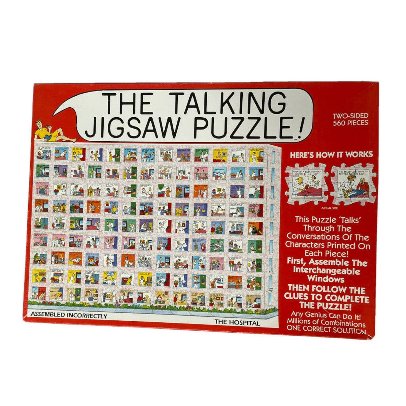 The Talking Jigsaw Puzzle HOSPITAL 1993 Don Scott 2Sided 560 Etsy