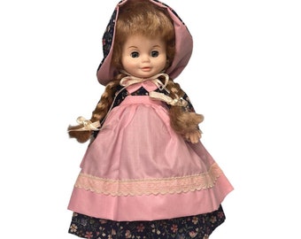 Vintage 1984 Miss Elsa Royal House of Dolls Blue Floral Prairie Dress Blonde 11"