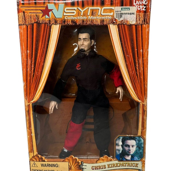 NSYNC Sammler Marionette String Puppet Doll 2000 Chris Kirkpatrick Neu