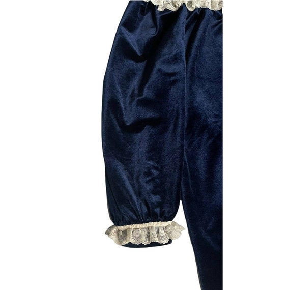 Womens Vintage Komar Victorian Robe Nightgown Blu… - image 2