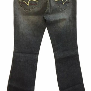 Juniors Miss Vigoss Y2K Low Rise Boot Cut Jeans w/ Stretch Zip Back Pockets 5/6