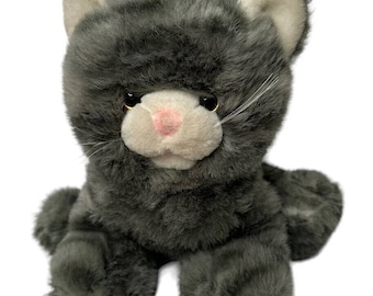 子猫、猫、グレー、メカニカルストライプ、6インチ、ぬいぐるみ