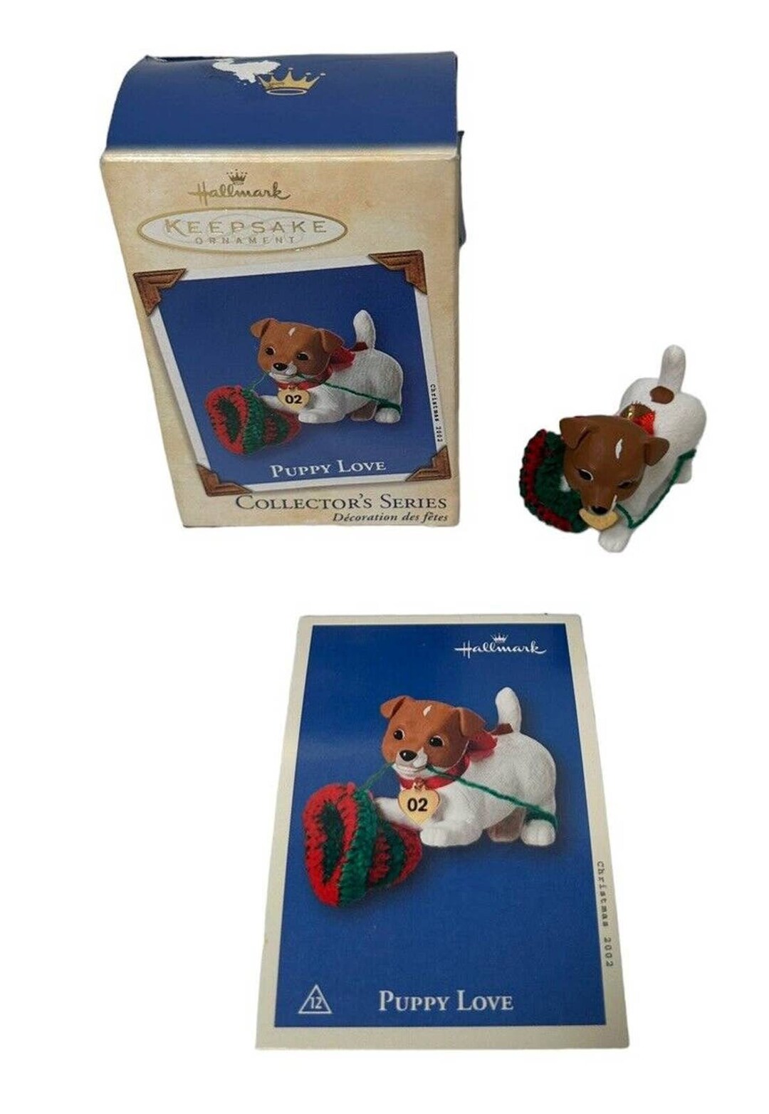 Vtg Hallmark Keepsake Ornament 2002 Puppy Love Series 12 Jack Russell Terrier Etsy