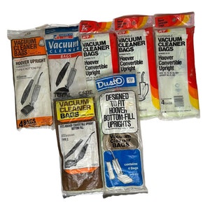 Vtg Lot of 27 Type C Hoover Upright Vacuum Cleaner Bags A&P Dust O Total Care