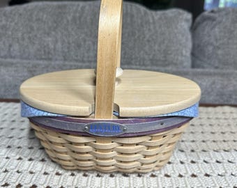 Vtg Longaberger Century Celebration Hostess Appreciation Basket w/Liners & Lid