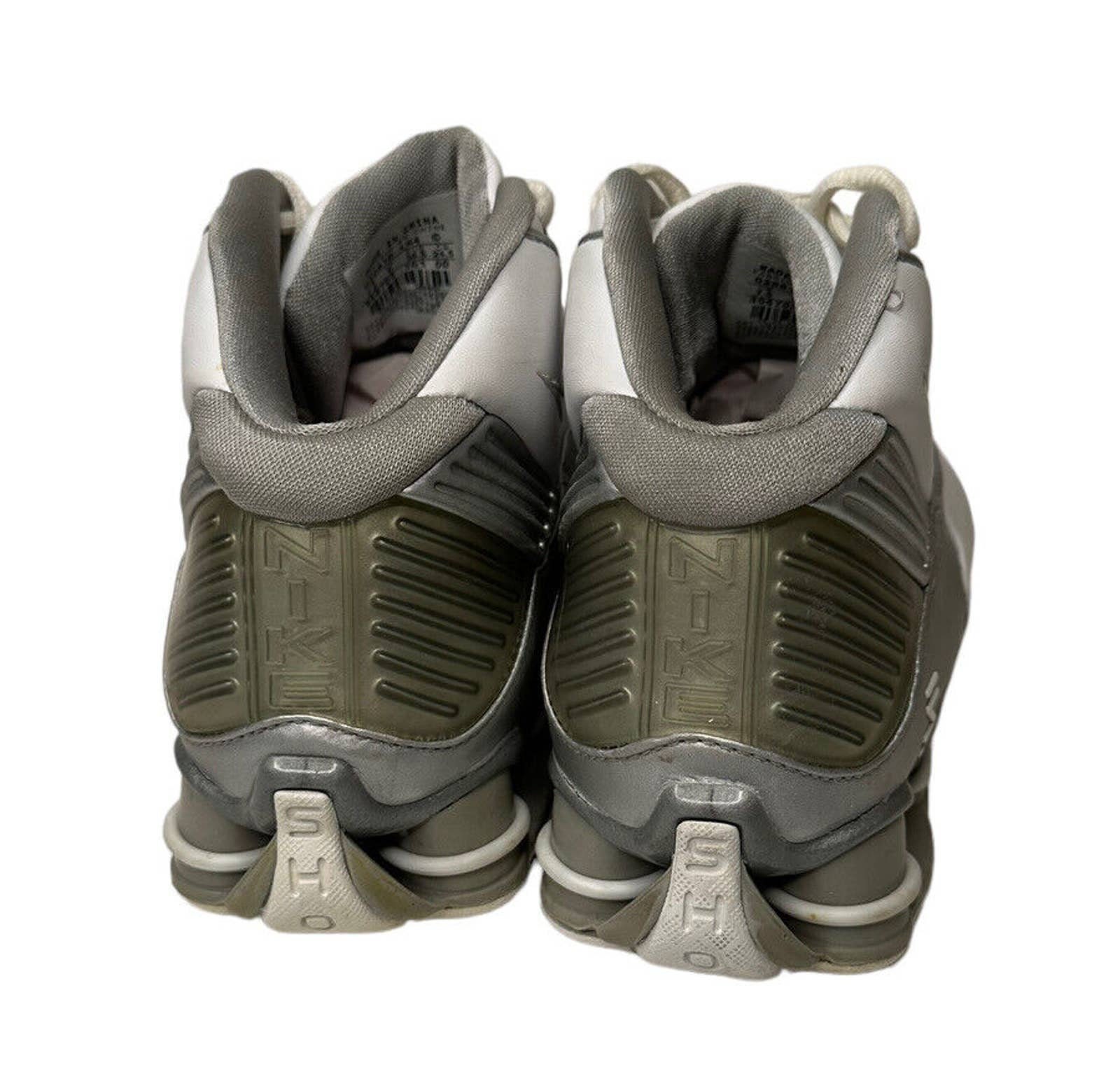 Vintage 2003 Nike Shox Status TB white and metallic silver athletic shoes After 16 years, the 2003 Nike Shox TL returns to its  main image 4