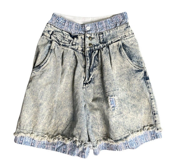 Waist Denim Jean Shorts Boxer | Etsy 