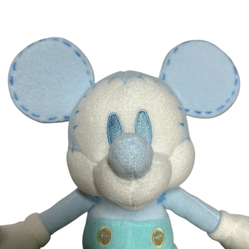 Peluche vintage de Mickey Mouse de Disney en tonos pastel, 38 cm (15"), estilo años 2000. imagen 2