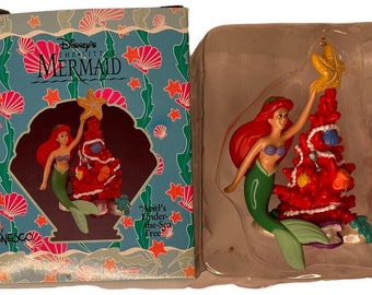 Vtg Enesco Disney Kleine Meerjungfrau Ariel es Under The Sea Tree Weihnachtsschmuck