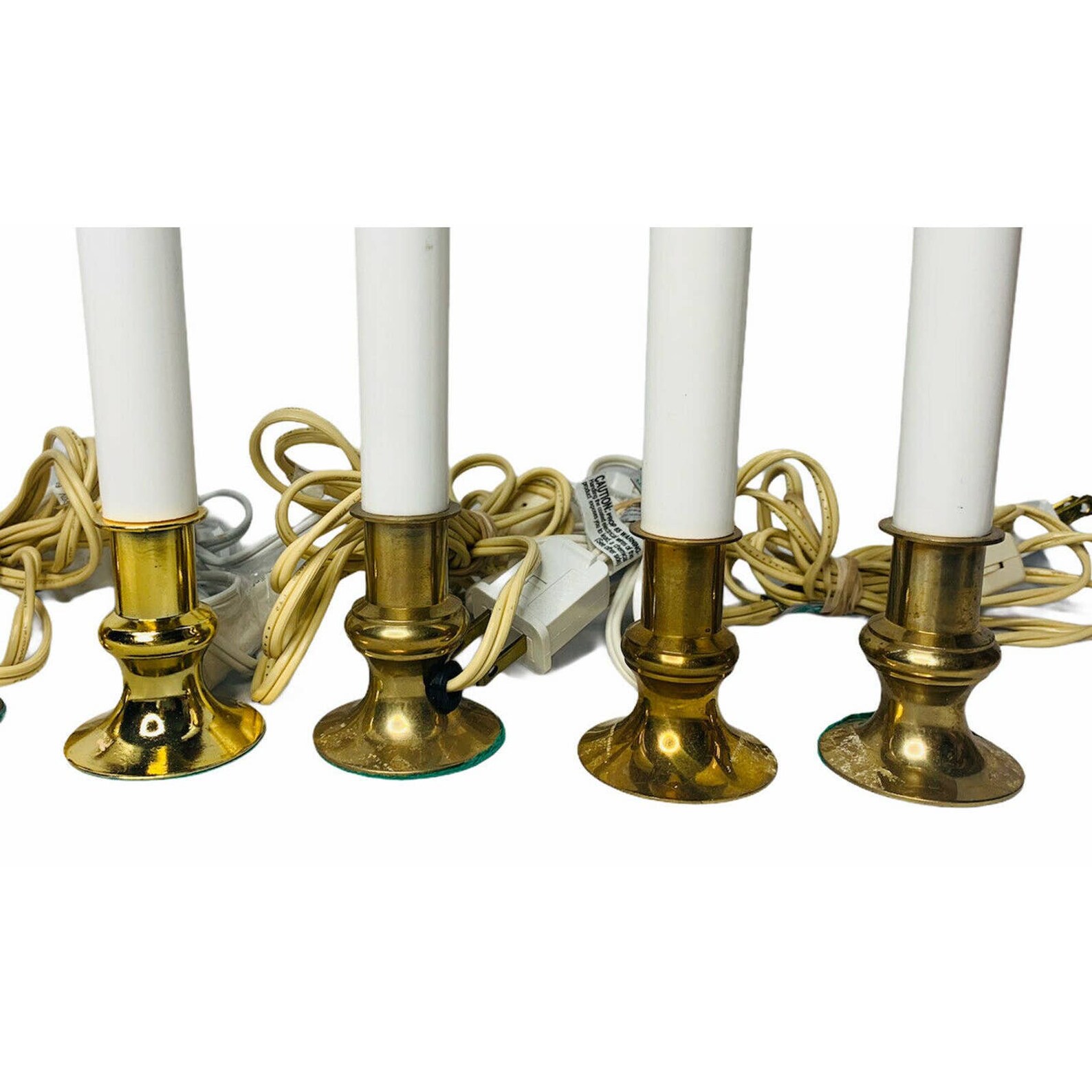 Lot of 8 Brass Electric Window Candle Light Lamps with Bulbs Etsy